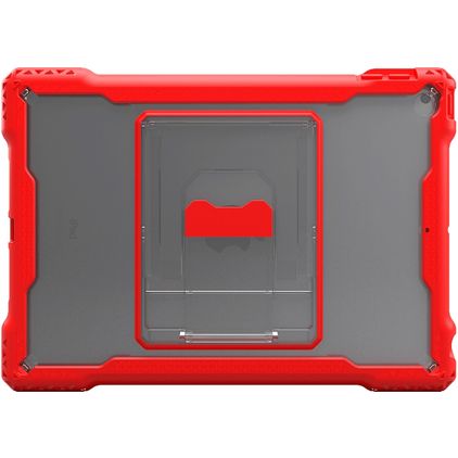 MAXCases Shield Extreme-X iPad 9 (2021) Hard Case Back Cover + Stand - Clear / Red