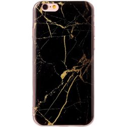 Mobigear Marble iPhone 6 TPU flexible Carcasa - Negro