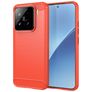 Mobigear Brushed Slim Xiaomi 15 Fleksibel TPU Bagsidecover - Rød