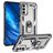 Mobigear Armor Ring Samsung Galaxy M23 Hardcase Back cover Antiurto con anello - Argento