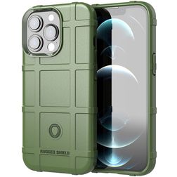 Mobigear Rugged Shield iPhone 13 Pro Max TPU flexible Carcasa Antigolpes - Verde