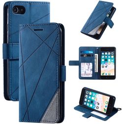 Mobigear Rhombus iPhone SE (2020) Funda tipo libro Cartera - Azul