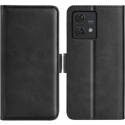 Mobigear Slim Magnet Motorola Edge 40 Neo Pungetui med Seddelrum - Sort