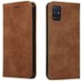 Mobigear Retro Slim Samsung Galaxy A71 Cover a libro portafoglio - Marrone