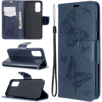 Mobigear Butterfly Samsung Galaxy S20 Funda tipo libro Cartera - Azul