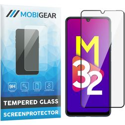 Mobigear Premium Samsung Galaxy M32 4G Tempered Glass Screen Protector - Case Friendly - Black