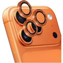 Mobiparts iPhone 17 Pro Alumiini Kameran linssinsuoja - Suojakuoren kanssa yhteensopiva - Orange Gold