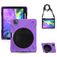 Mobigear SureGrip XGuard iPad Pro 11 Inch (2022) Case Plastic / Silicone Back cover + Stylus Holder + Shoulder Strap + Stand - Black / Purple