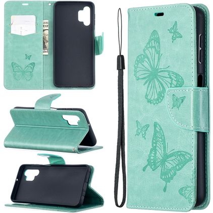 Mobigear Butterfly Samsung Galaxy A32 5G Etui z klapką typu portfel - Turkusowy