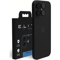 Elite iPhone 17 Tempered Glass Camera Lens Protector - Case Friendly - Black