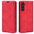 Mobigear Retro Slim Samsung Galaxy A26 Knížkové pouzdro Peněženka - Červená