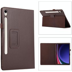 Mobigear Classic Samsung Galaxy Tab S11 Wallet case + Stylus Holder - Brown