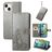 Mobigear Clover iPhone 15 Plus Pungetui med Seddelrum - Grå