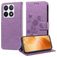 Mobigear Flowers Xiaomi 14T Pro Cover a libro portafoglio - Viola