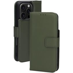Mobiparts iPhone 16 Pro MagSafe Cover Ægte læder Aftageligt 2-i-1-pungetui med Seddelrum - Grøn