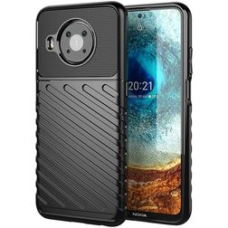 Mobigear Groove Nokia X10 TPU flexível Capa traseira - Preto