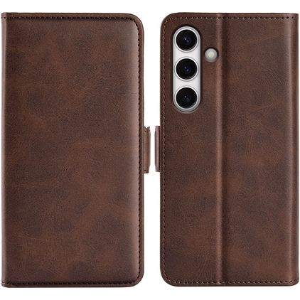 Mobigear Slim Magnet Samsung Galaxy S24 FE Plånboksfodral med sedelfack - Brun