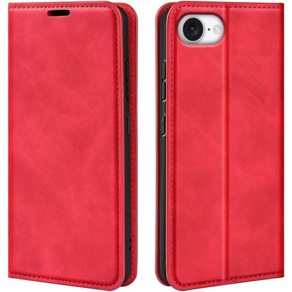 Mobigear Retro Slim iPhone 17e Funda tipo libro Cartera - Rojo