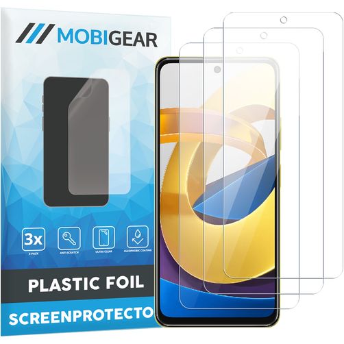 Mobigear POCO X4 Pro 5G Protector de pantalla Film - Compatible con fundas (pack de 3)