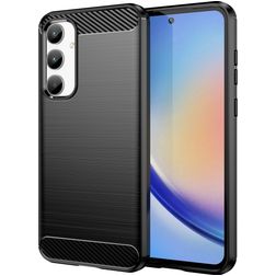 Mobigear Brushed Slim Samsung Galaxy A35 TPU flessibile Back cover - Nero