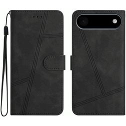 Mobigear Stitch iPhone Air Knížkové pouzdro Peněženka - Černá