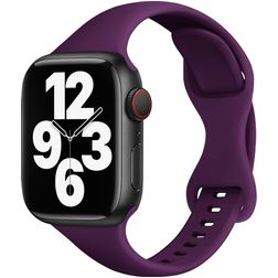 Mobigear Sport Slim Bracelete Silicone Fecho de pino e passador para Apple Watch - 49/46/45/44 mm - Roxo