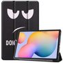 Mobigear Tri-Fold Samsung Galaxy Tab S6 Lite Plånboksfodral - Do Not Touch