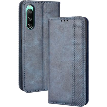 Mobigear Sensation Sony Xperia 10 IV Cover a libro portafoglio - Blu