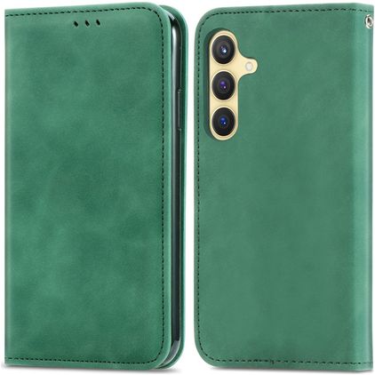 Mobigear Retro Slim Samsung Galaxy S25 Plus Capa livro - Verde
