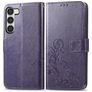 Mobigear Clover Samsung Galaxy A54 Cover a libro portafoglio - Viola
