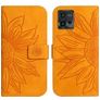 Mobigear Sunflower Motorola Moto G72 Capa livro Carteira - Conhaque