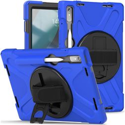Mobigear SureGrip XGuard Lenovo Tab P11 Pro Gen 2 Funda Plástico rígido / Silicona Carcasa + Portalápices + Soporte - Azul