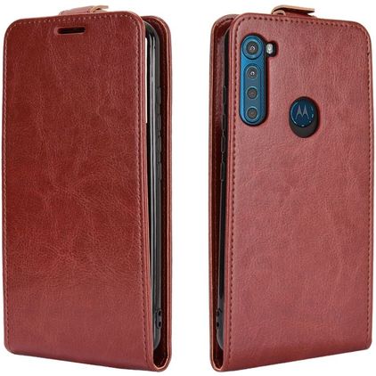 Mobigear Motorola One Fusion Plus Flipfodral - Brun