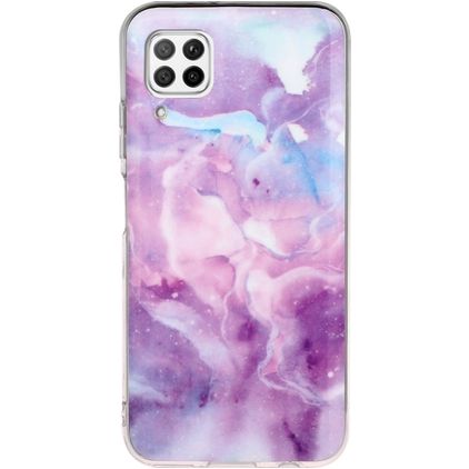 Mobigear Marble Huawei P40 Lite TPU flexível Capa traseira - Roxo