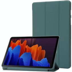 Mobigear Tri-Fold Gel Samsung Galaxy Tab S11 TPU / Keinonahka Lompakkokotelo - Tummanvihreä