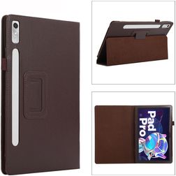 Mobigear Classic Lenovo Tab P11 Pro Gen 2 Plånboksfodral + Pennhållare - Brun