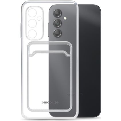 Mobilize Gelly Card Trasparente Samsung Galaxy A14 TPU flessibile Back cover con portacarte - Trasparente