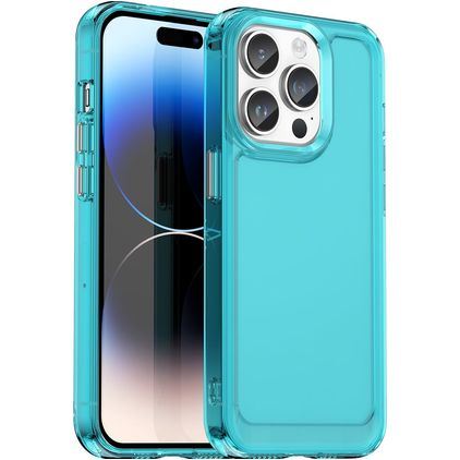 Mobigear Crystal iPhone 15 Pro Flexibel TPU Skal - Blå