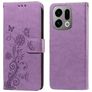 Mobigear Flowers OPPO Find X9 Wallet case - Purple