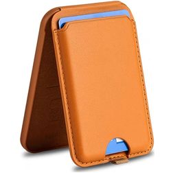 Mobigear Wallet Stand Tarjetero - 3 tarjetas - Compatible con MagSafe - Marrón