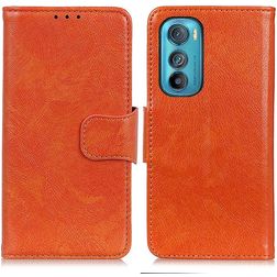 Mobigear Classy Motorola Edge 30 Wallet case - Orange