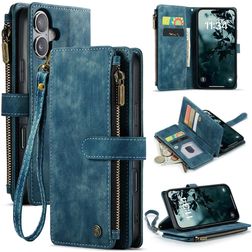 CaseMe C30 iPhone 17 Plånboksfodral med sedelfack - Blå