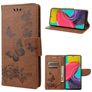 Mobigear Butterfly Samsung Galaxy M53 Funda tipo libro Cartera - Marrón