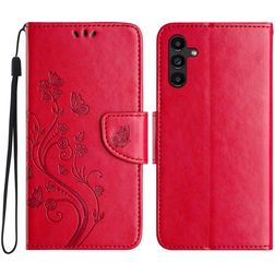 Mobigear Flowers Samsung Galaxy A56 Capa livro Carteira - Vermelho