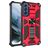 Mobigear Armor Stand Samsung Galaxy S21 FE Hardcase Etui plecki Wstrząsoodporne z podstawką - Czerwony