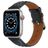 Mobigear Genova Kožený řemínek Apple Watch Řemínek Přezka - 42/41/40/38 mm - Černá