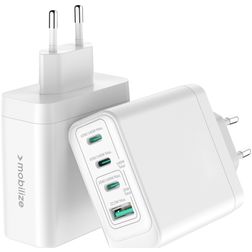 Mobilize Wall Charger 4 USB Laddare Power Delivery 140W - Vit