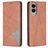Mobigear Rhombus Slim Samsung Galaxy S25 Edge Funda tipo libro - Marrón