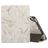 Mobigear Tri-Fold Marble iPad 6 (2018) Lompakkokotelo + Kynänpidike - Valkoinen