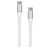 Mobiparts Woven Cable USB-C til USB-C Kabel 1,5 m - Hvid